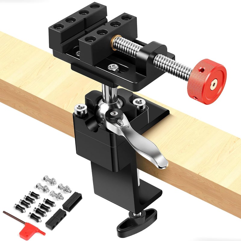 ARTYMASTER 360° Rotating Mini Bench Vise with Quick-Release Ratchet Wrench, 2.48" General-Purpose Table Vise for Woodworking, Metalworking, Modeling, Mini Vice Clamp for Small Projects WT104C - Image 1